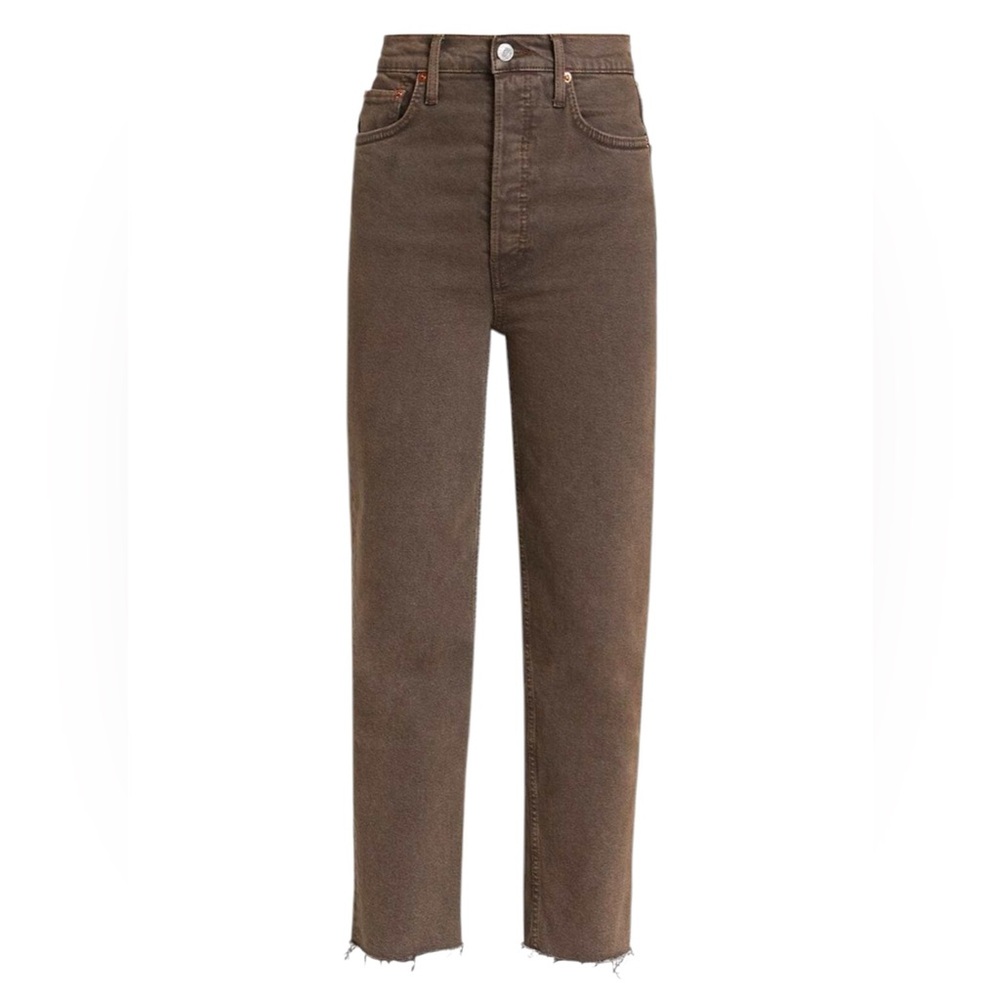Re/Done Brown Ankle & Cropped Jeans